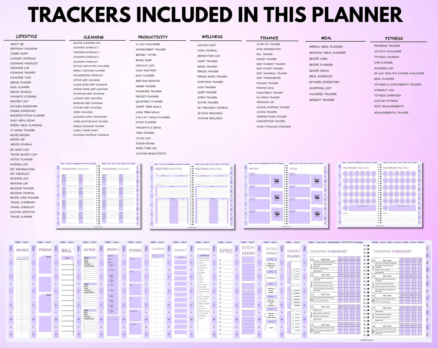 ✨ALL-IN-ONE DIGITAL PLANNER (PURPLE THEME)